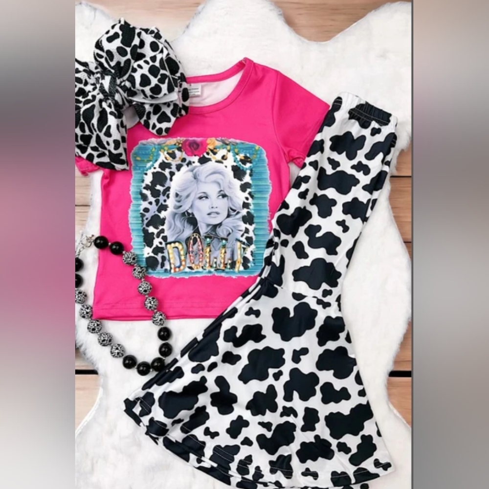 Dolly Parton Cow Print Set
